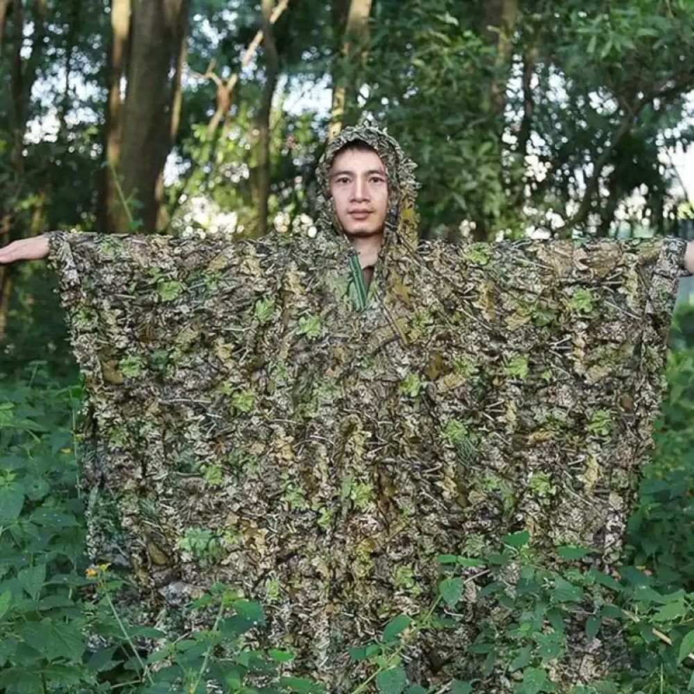 Outdoor Hunting Photography - Breathable 3D Maple Leaf Camouflage Ghillie