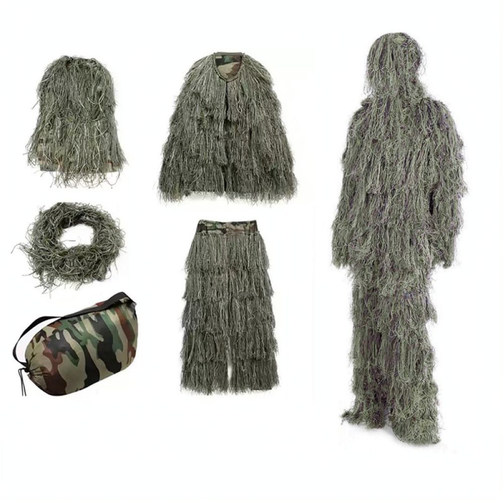 Outdoor Hunting Photography - Outdoor 3D Leafy Camouflage Cape Breathable