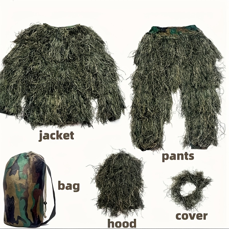 5-in-1 Camouflage Ghillie Suit - Outdoor Hunting Photography 评论和价格
