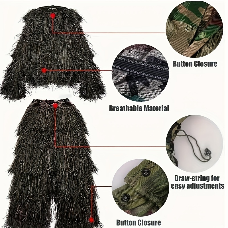5-in-1 Camouflage Ghillie Suit - Outdoor Hunting Photography 评论和价格