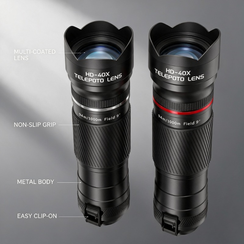 HD-40X Telephoto Lens for Smar - Outdoor Hunting Photography 评论和价格