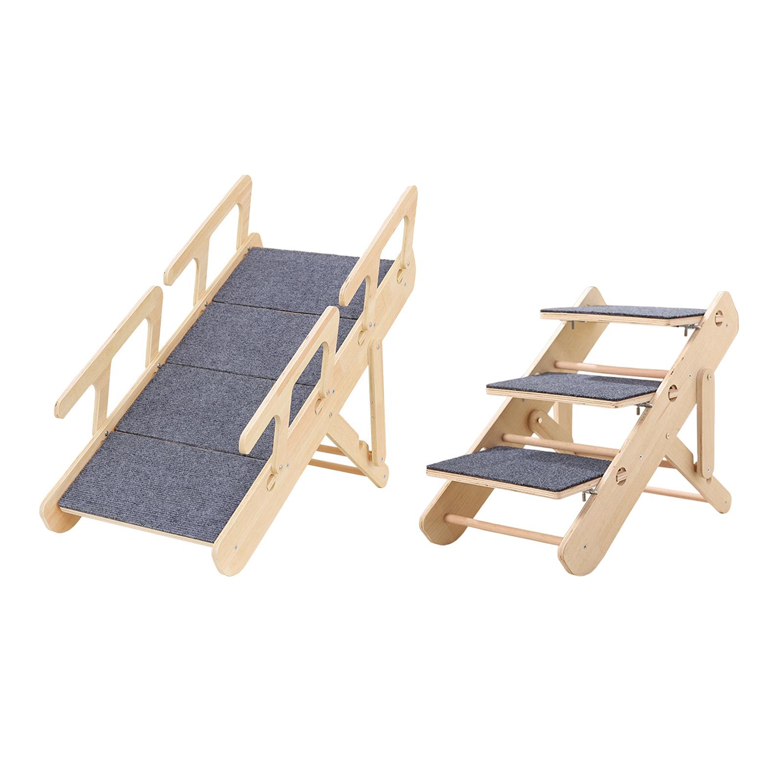 Folding Pet Stairs Wood Dog La - Tree Stand Ladder 评论和价格