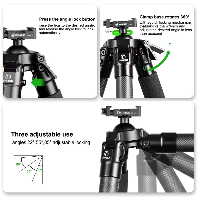 Outdoor Carbon Fiber Tripod Hi - Outdoor Hunting Photography 评论和价格